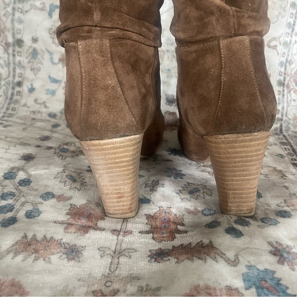 Manolo Blahnik Brown Suede Heeled Boots - Picture 10 of 12